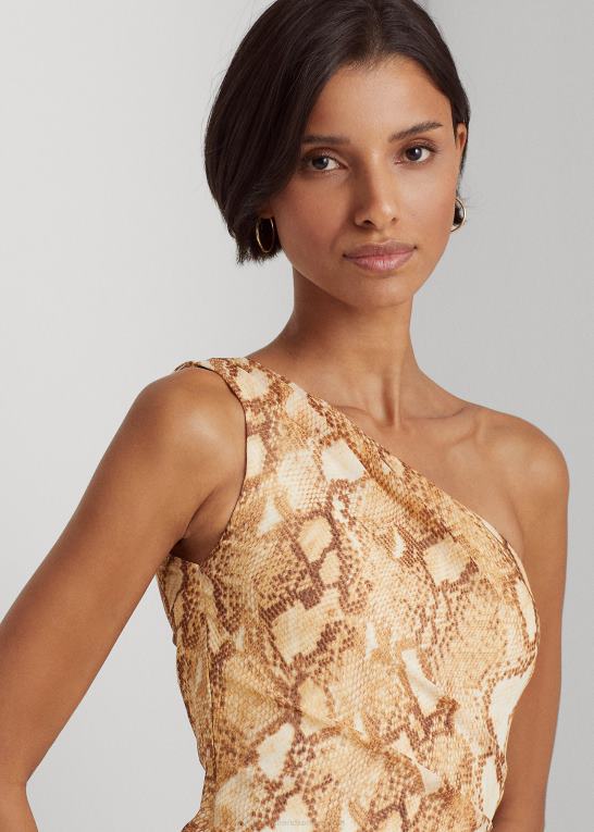 Kvinder Ralph Lauren print georgette en-skulder kjole Z426B9507