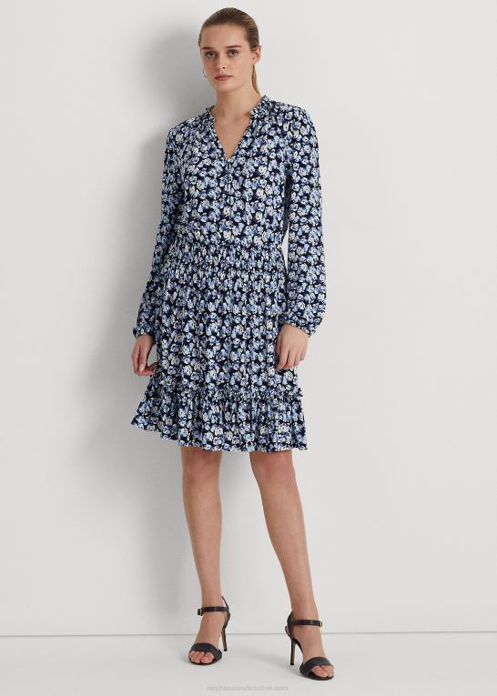blå multi Kvinder Ralph Lauren blomstret stretch jersey kjole Z426B4109
