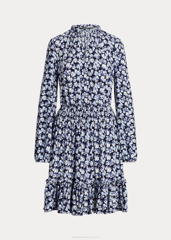 blå multi Kvinder Ralph Lauren blomstret stretch jersey kjole Z426B4445