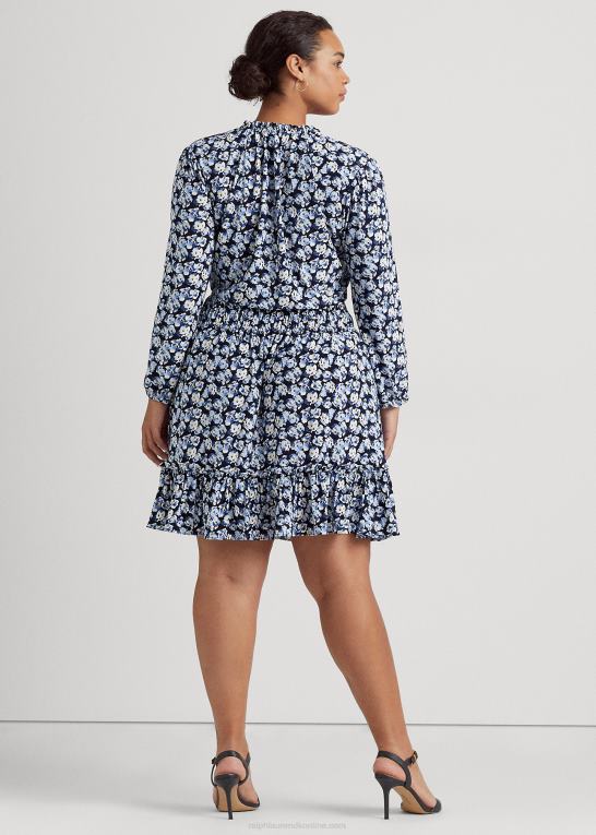 blå multi Kvinder Ralph Lauren blomstret stretch jersey kjole Z426B4680