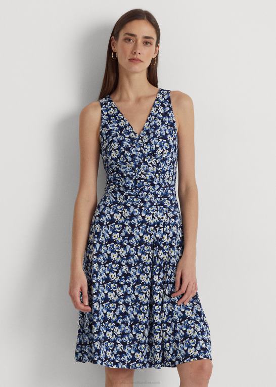 blå multi Kvinder Ralph Lauren ærmeløs kjole i jersey med blomster Z426B4083
