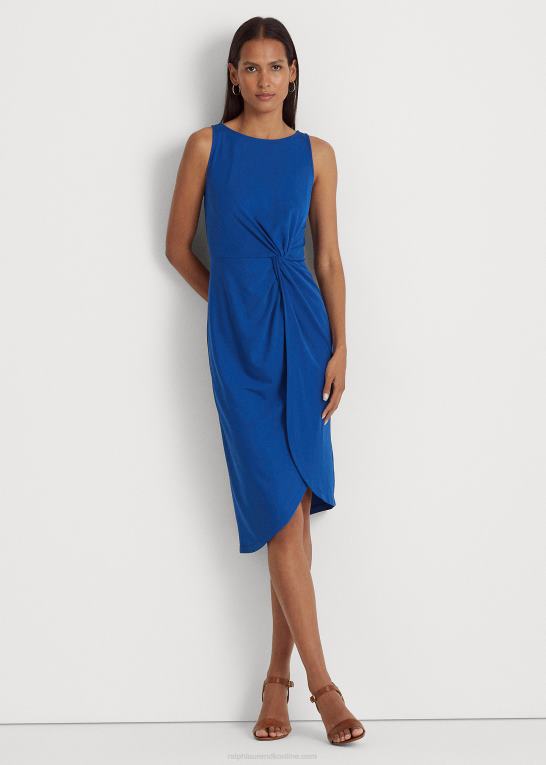 blå saturn Kvinder Ralph Lauren jerseykjole med twist-front stretch Z426B3917