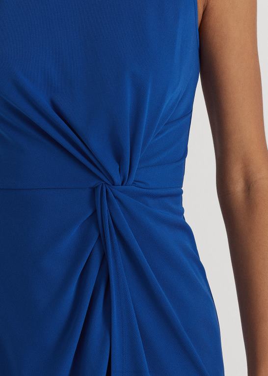 blå saturn Kvinder Ralph Lauren jerseykjole med twist-front stretch Z426B3917