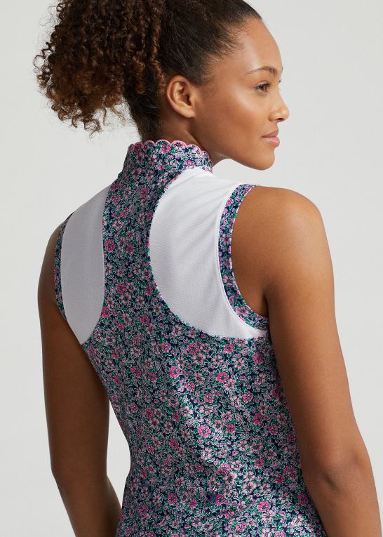 botanisk forberedelse Kvinder Ralph Lauren blomstret hybrid kjole i mesh og jersey Z426B9399