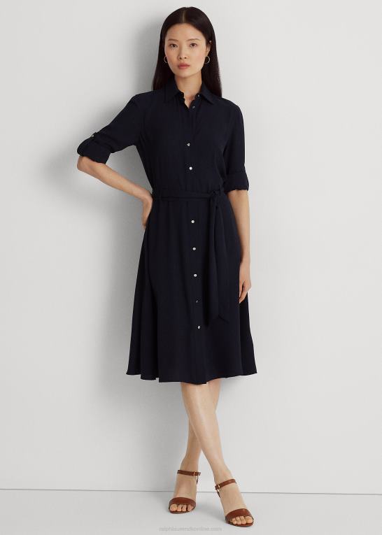 flåde Kvinder Ralph Lauren fit-and-flare skjortekjole Z426B3795
