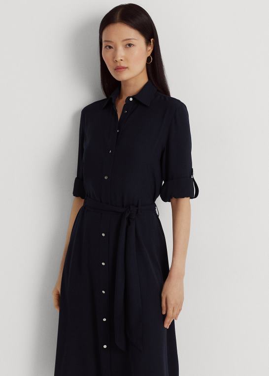 flåde Kvinder Ralph Lauren fit-and-flare skjortekjole Z426B3795