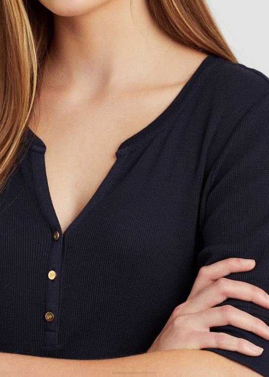 flåde Kvinder Ralph Lauren kjole i bomuld, pasform og flare Z426B4237