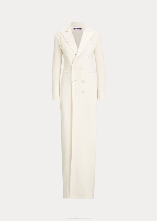 fløde Kvinder Ralph Lauren kristian silke smoking kjole Z426B9325