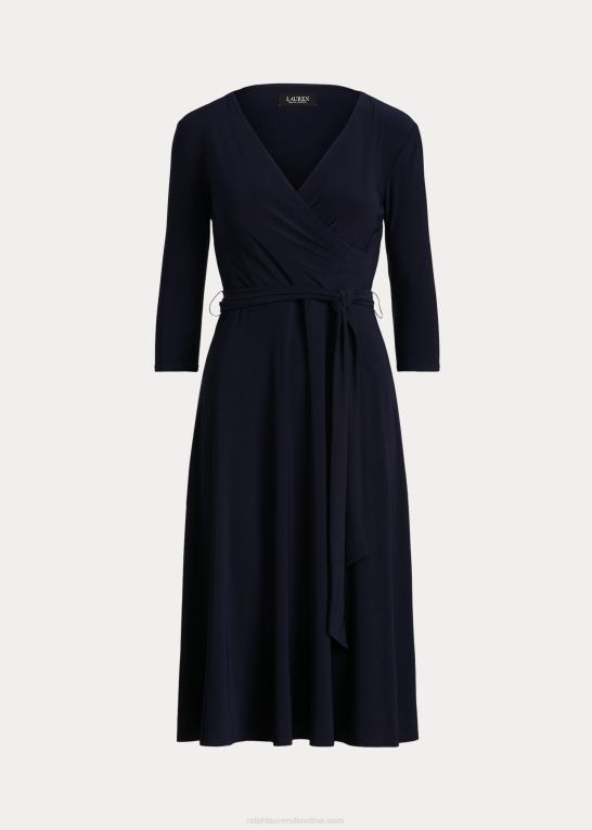 fyrtårns flåde Kvinder Ralph Lauren surplice jersey kjole Z426B4434