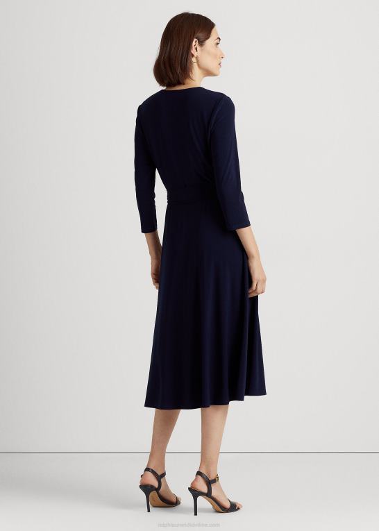 fyrtårns flåde Kvinder Ralph Lauren surplice jersey kjole Z426B4434