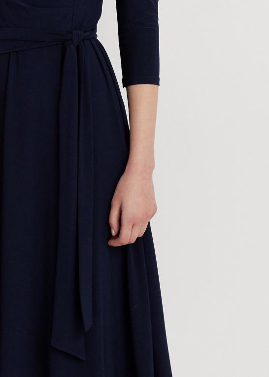 fyrtårns flåde Kvinder Ralph Lauren surplice jersey kjole Z426B9151