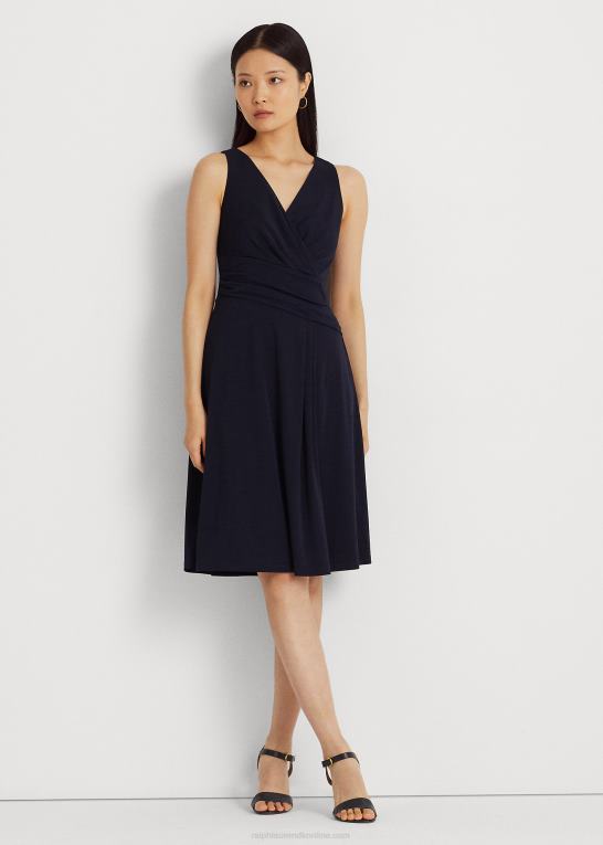 fyrtårns flåde Kvinder Ralph Lauren surplice jersey ærmeløs kjole Z426B4344