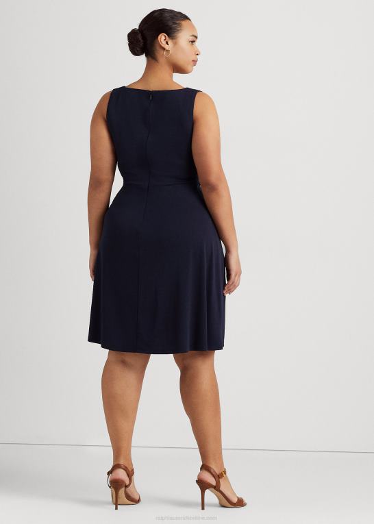 fyrtårns flåde Kvinder Ralph Lauren surplice jersey ærmeløs kjole Z426B4551