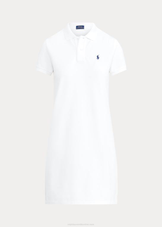 hvid Kvinder Ralph Lauren polokjole i bomuldsnet Z426B9255
