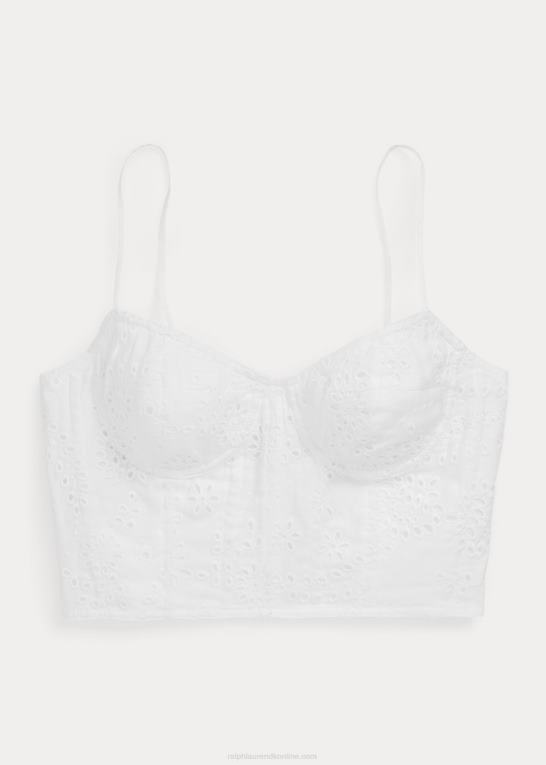 hvid Kvinder Ralph Lauren øske linned bustier Z426B2992