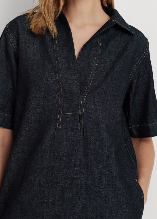 jones gadevask Kvinder Ralph Lauren denim shift kjole Z426B4261