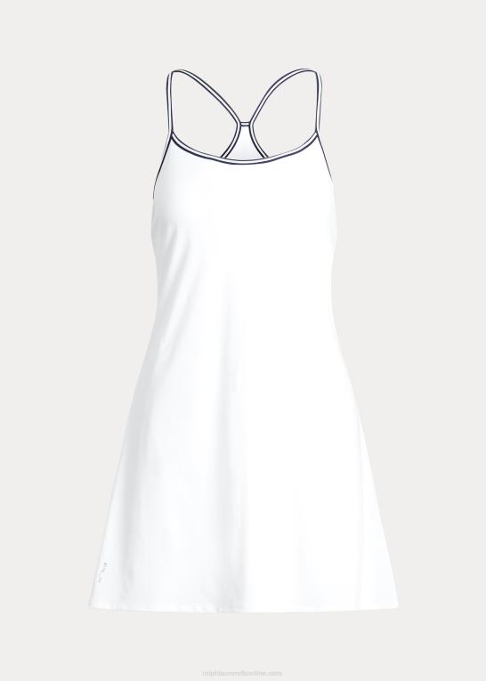 keramisk hvid Kvinder Ralph Lauren racerback kjole Z426B9410