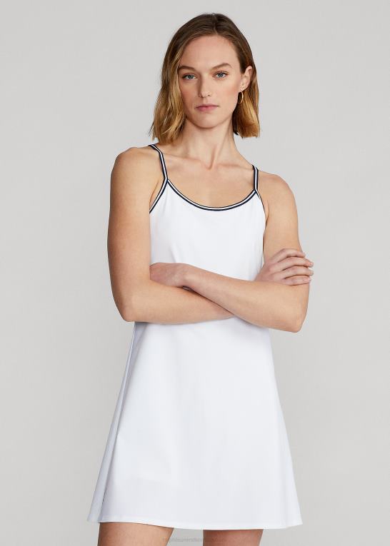 keramisk hvid Kvinder Ralph Lauren racerback kjole Z426B9410