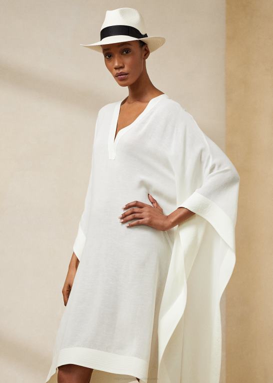 lux creme Kvinder Ralph Lauren gaelle linned voile dagskjole Z426B9310