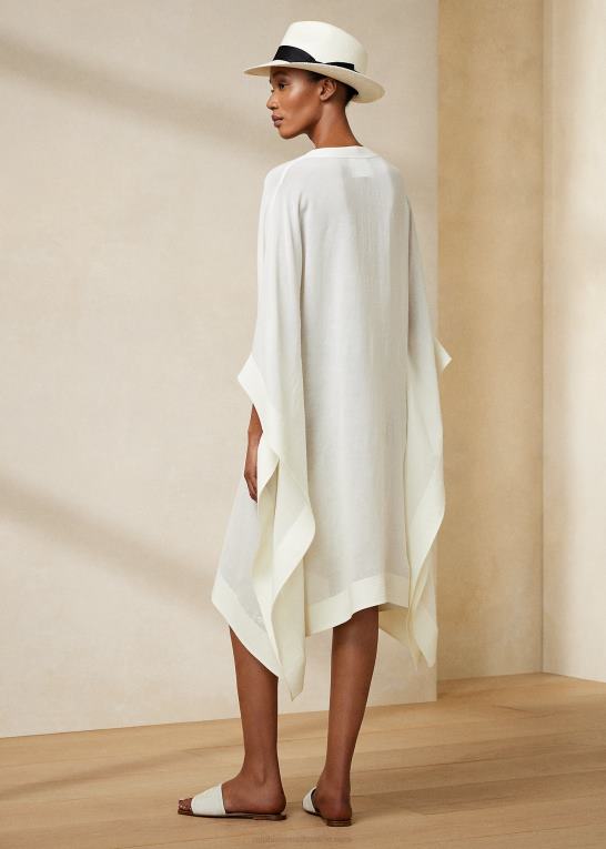 lux creme Kvinder Ralph Lauren gaelle linned voile dagskjole Z426B9310