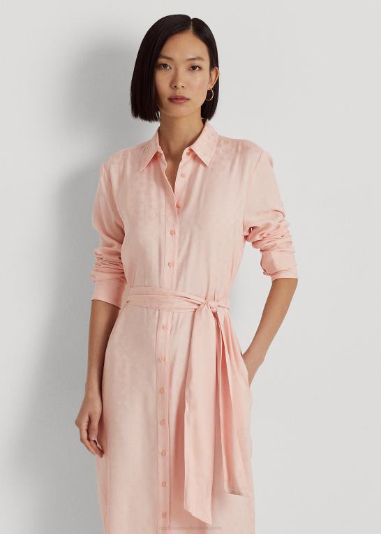 lyserød Kvinder Ralph Lauren jacquard skjortekjole med bælte Z426B4113