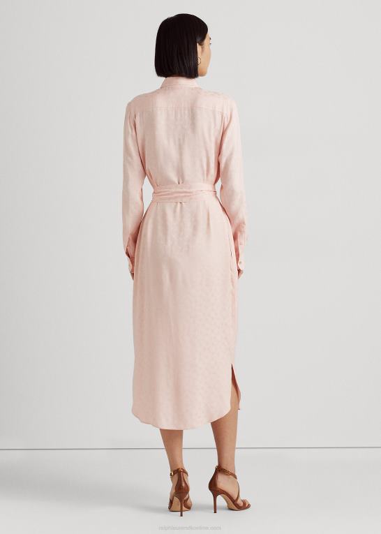lyserød Kvinder Ralph Lauren jacquard skjortekjole med bælte Z426B4113