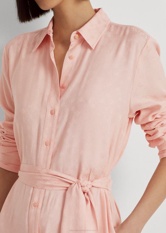lyserød Kvinder Ralph Lauren jacquard skjortekjole med bælte Z426B4113
