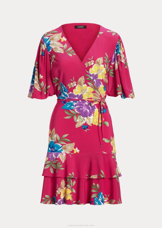 lyserød multi Kvinder Ralph Lauren blomstret stretch jersey kjole Z426B3931