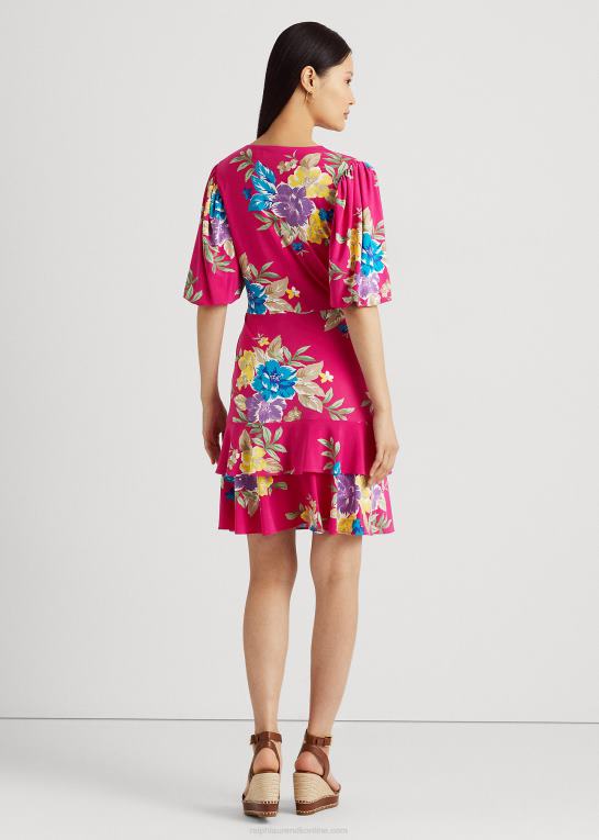 lyserød multi Kvinder Ralph Lauren blomstret stretch jersey kjole Z426B4350