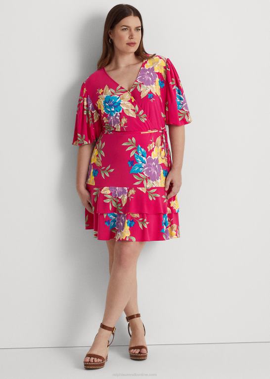 lyserød multi Kvinder Ralph Lauren blomstret stretch jersey kjole Z426B4558