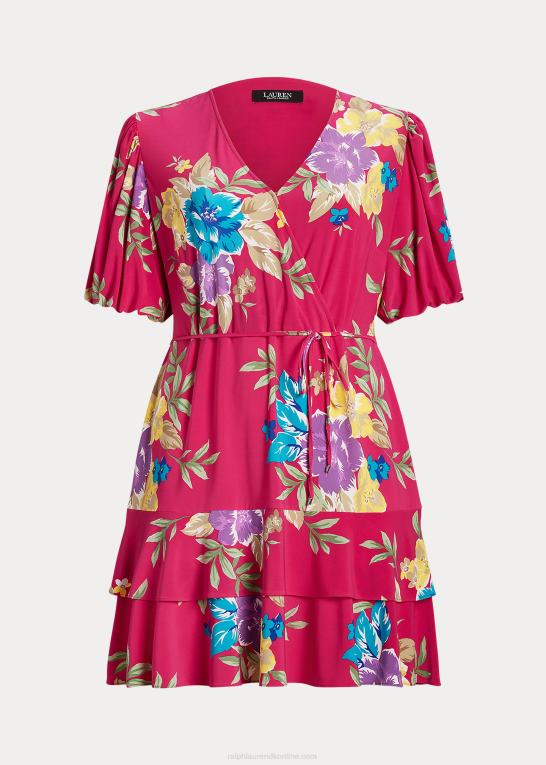lyserød multi Kvinder Ralph Lauren blomstret stretch jersey kjole Z426B4558