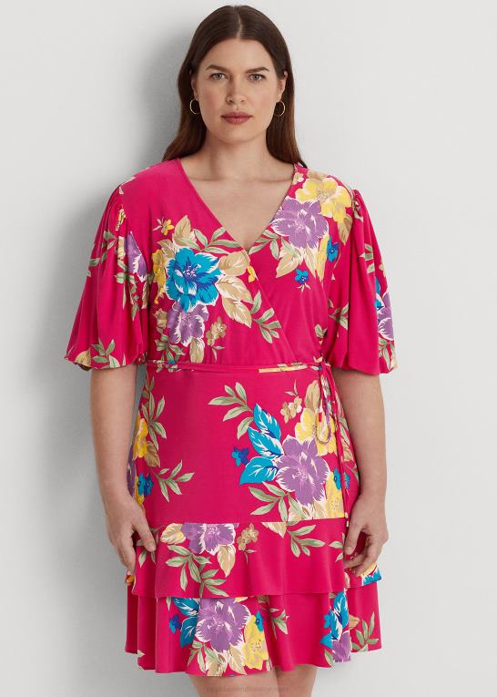 lyserød multi Kvinder Ralph Lauren blomstret stretch jersey kjole Z426B4558