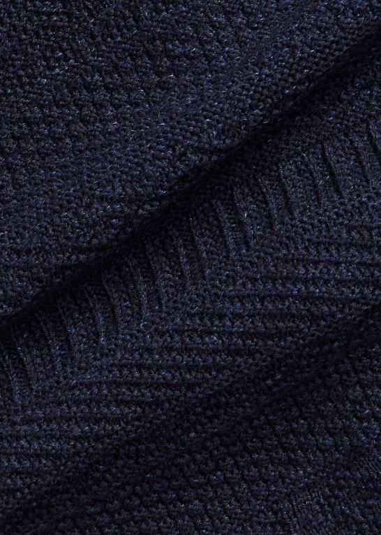 marine lyng Kvinder Ralph Lauren uld-bomuld bælte sweater kjole Z426B3676