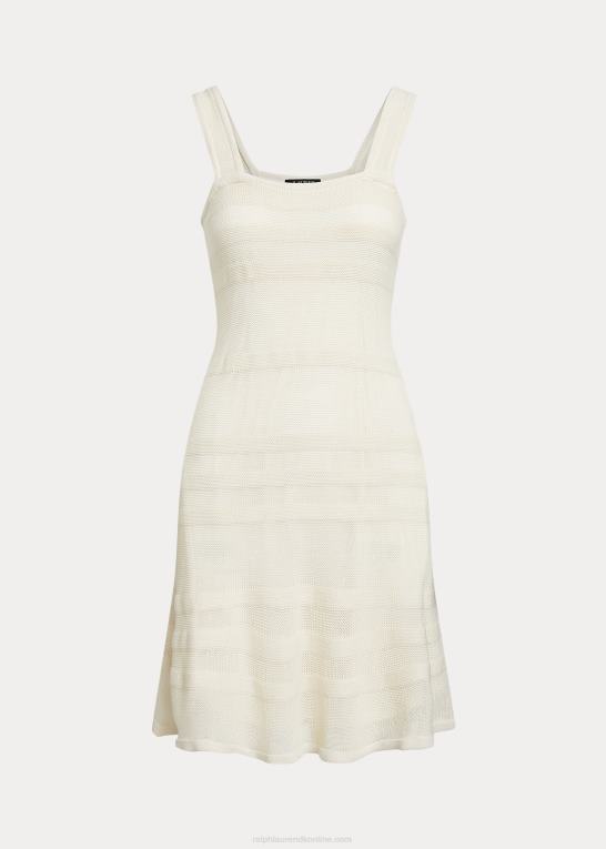 mascarpone creme Kvinder Ralph Lauren stribet strikkjole uden ærmer Z426B4086