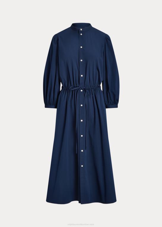 newport flåde Kvinder Ralph Lauren bomuldskjole i bred stof Z426B3076