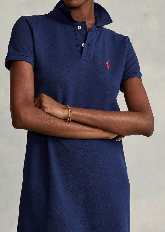 newport flåde Kvinder Ralph Lauren polokjole i bomuldsnet Z426B9243