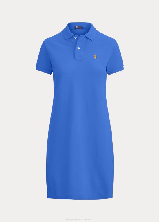 ny iris blå Kvinder Ralph Lauren polokjole i bomuldsnet Z426B9244