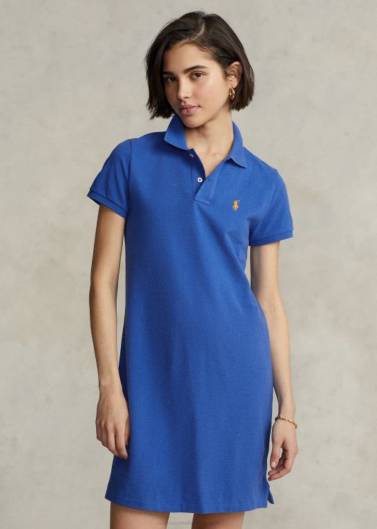 ny iris blå Kvinder Ralph Lauren polokjole i bomuldsnet Z426B9244