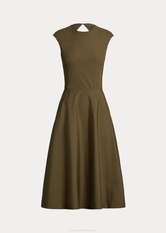 oliven Kvinder Ralph Lauren dagskjole i omeria bomuld Z426B9283