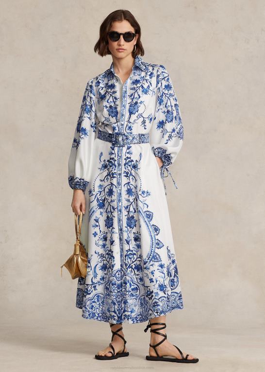 paisley vine print Kvinder Ralph Lauren Paisley mulberry silkekjole Z426B3072