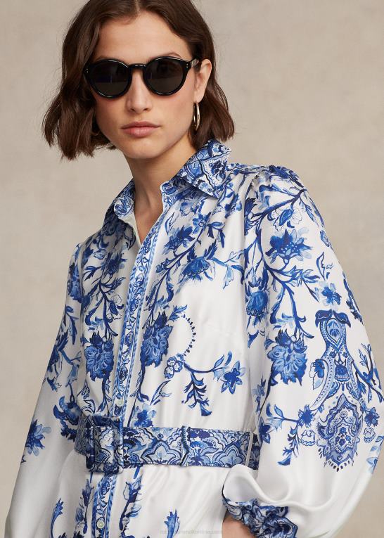 paisley vine print Kvinder Ralph Lauren Paisley mulberry silkekjole Z426B3072
