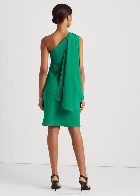 palmeblad Kvinder Ralph Lauren georgette en-skulder cocktailkjole Z426B3901