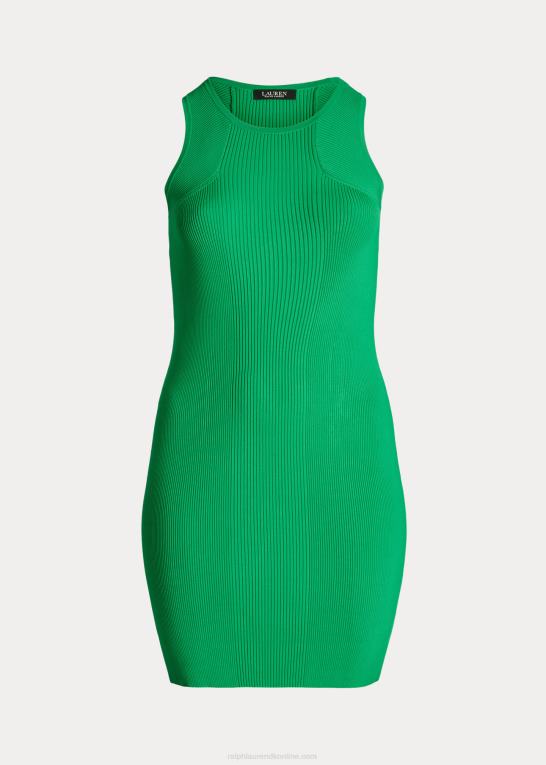 palmeblad Kvinder Ralph Lauren ærmeløs ribstrikket kjole Z426B4543