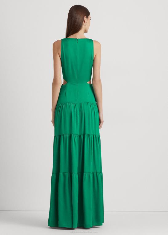 palmeblad Kvinder Ralph Lauren satin lagdelt kjole Z426B3906