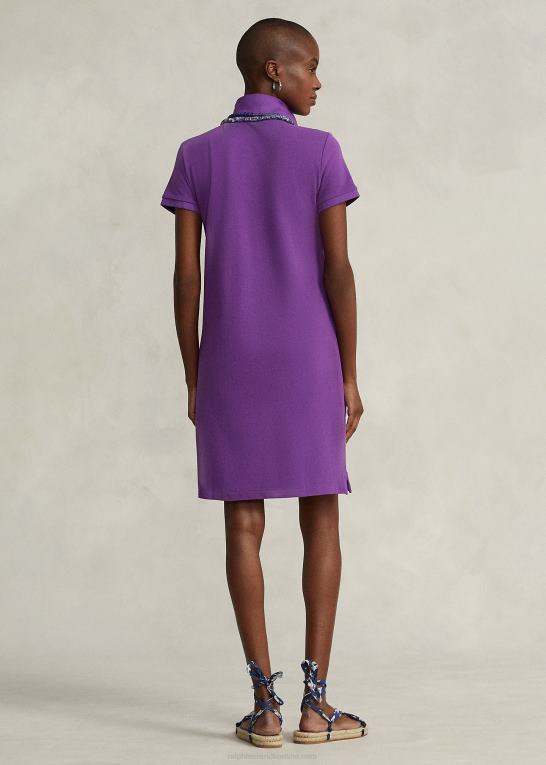 paloma lilla Kvinder Ralph Lauren polokjole i bomuldsnet Z426B9252