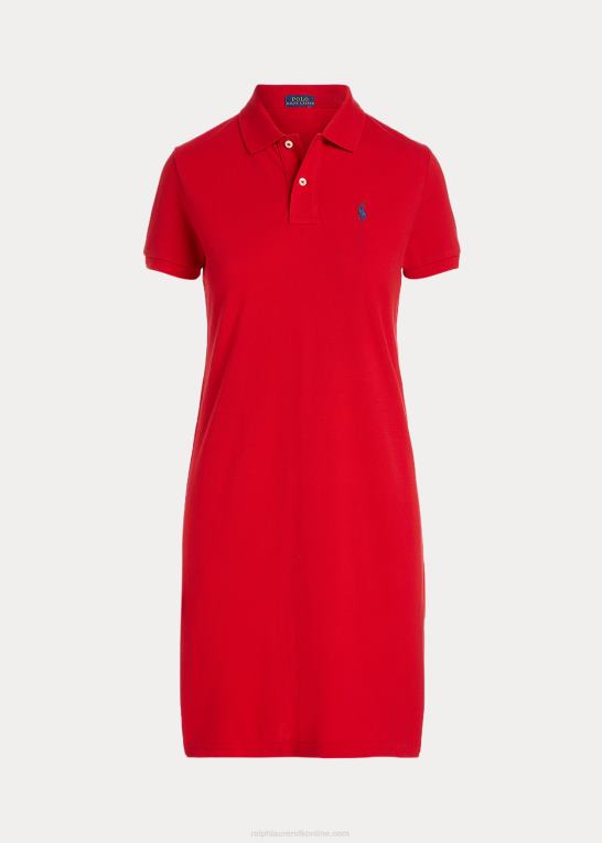 rød Kvinder Ralph Lauren polokjole i bomuldsnet Z426B9250