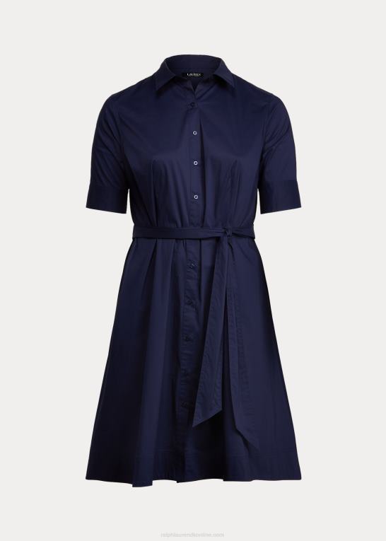 raffineret flåde Kvinder Ralph Lauren skjortekjole i bomuldsblanding Z426B4651