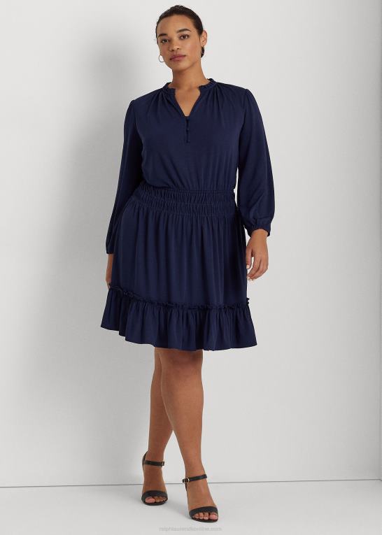 raffineret flåde Kvinder Ralph Lauren stretch jersey kjole Z426B4667