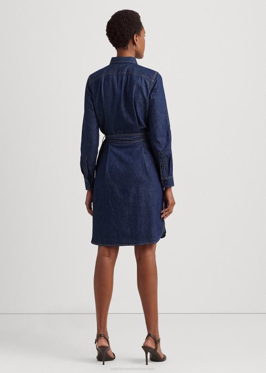 ren skyllevask Kvinder Ralph Lauren denim skjortekjole med bælte Z426B4436