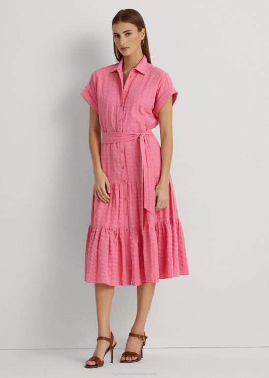 rosen ved poolen Kvinder Ralph Lauren gingham bomuld kjole Z426B4440